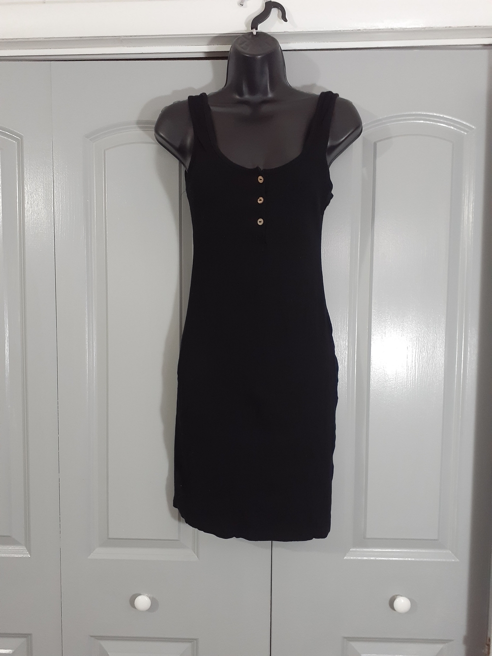 Ambiance Black Ribbed Dress - Picture 1 of 4